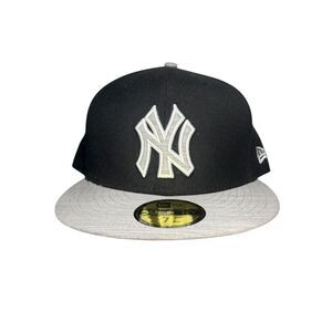NY Yankees MLB New Era 59FIFTY Team Apparel 7 3/4 Fitted Hat Black NEW